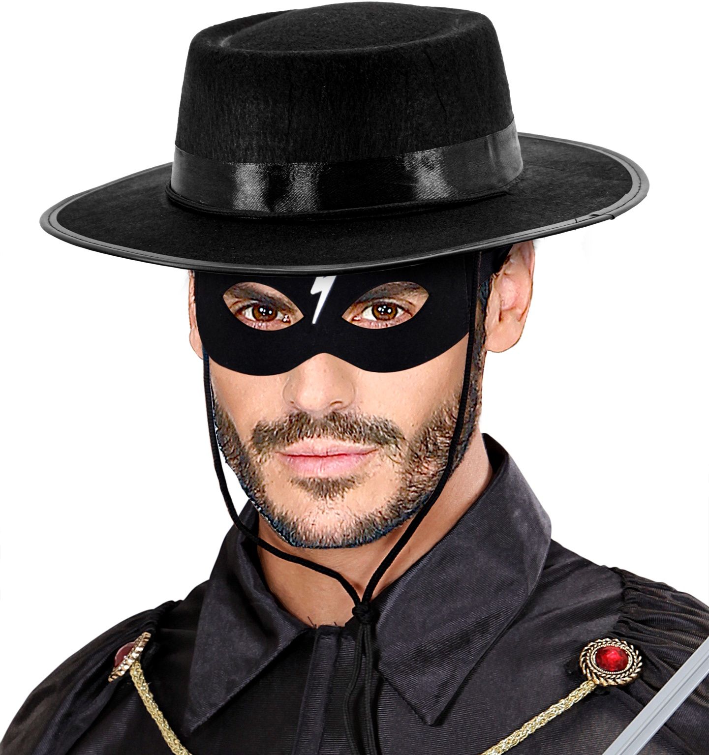 Praten Raap hoogte Zwarte spaanse Zorro hoed | Carnavalskleding.nl