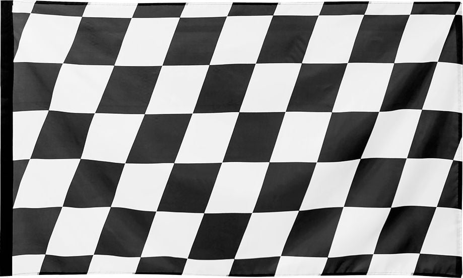 Zwart/Witte Geblokte Racing Vlag Polyester 90x150cm